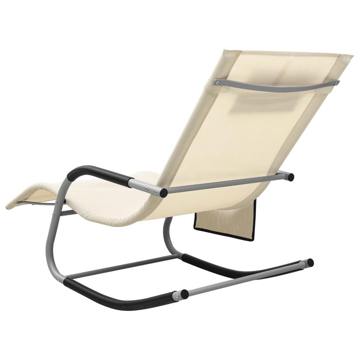 SONNENLIEGE Textilene Creme und Grau - Creme, Textil (62/88/149cm) - furnicato