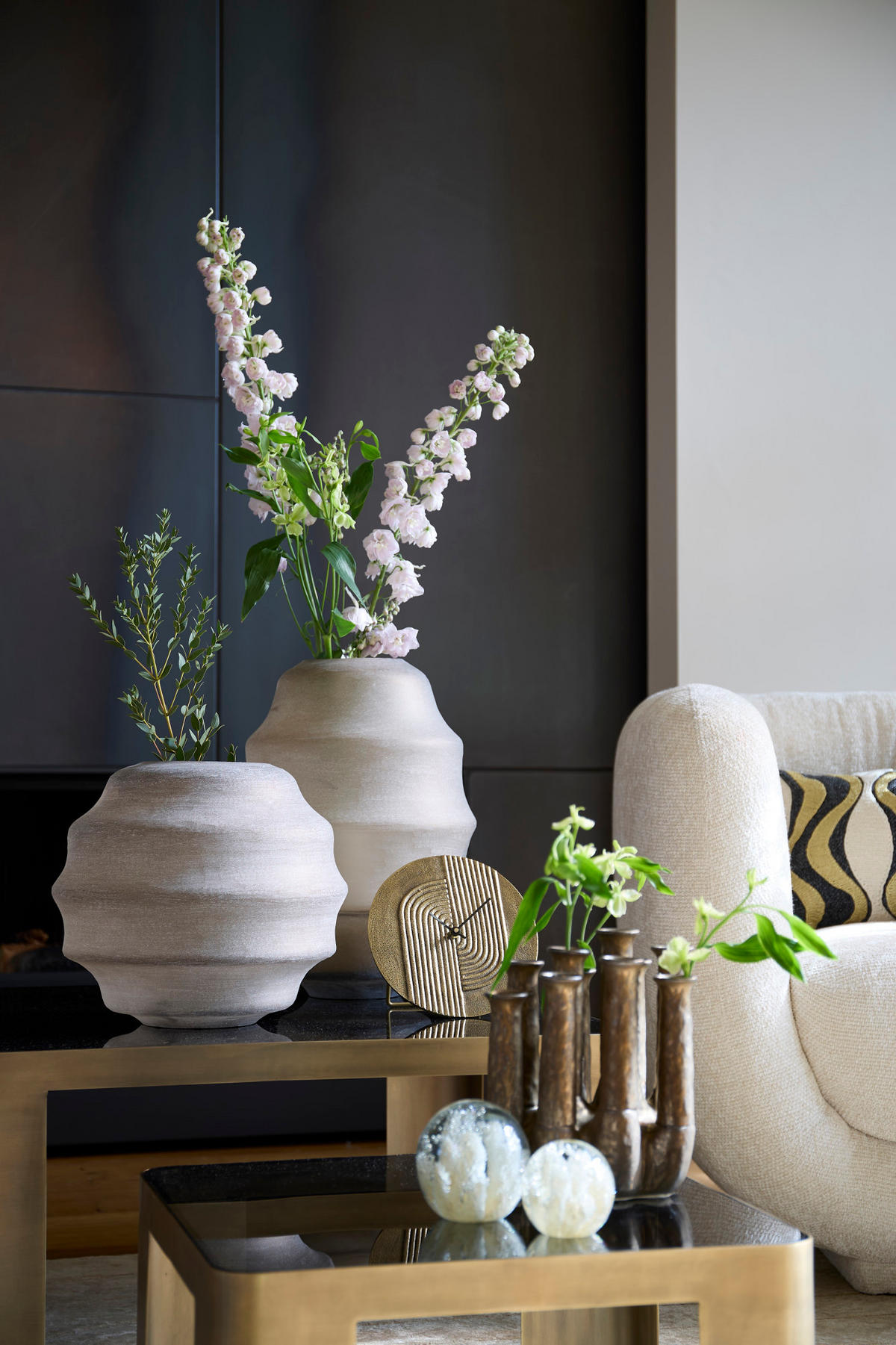 VASE Nayoro Braun Ø32,5/29 cm - Braun, Glas (32.5/29cm) - Light & Living