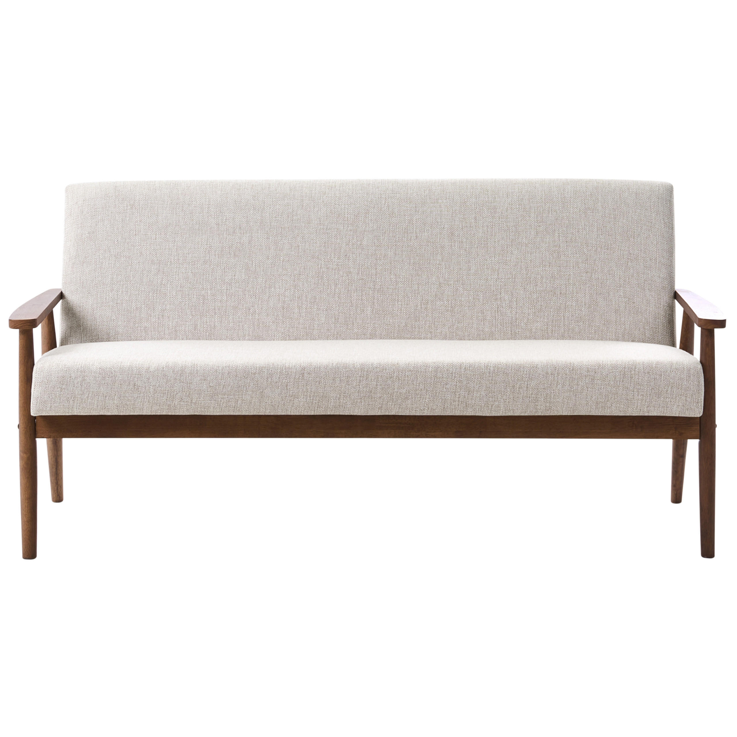 3-SITZER-SOFA Stoff Dunkelbraun/Grau Esrum - Dunkelbraun, Textil (151/79/72cm) - Beliani
