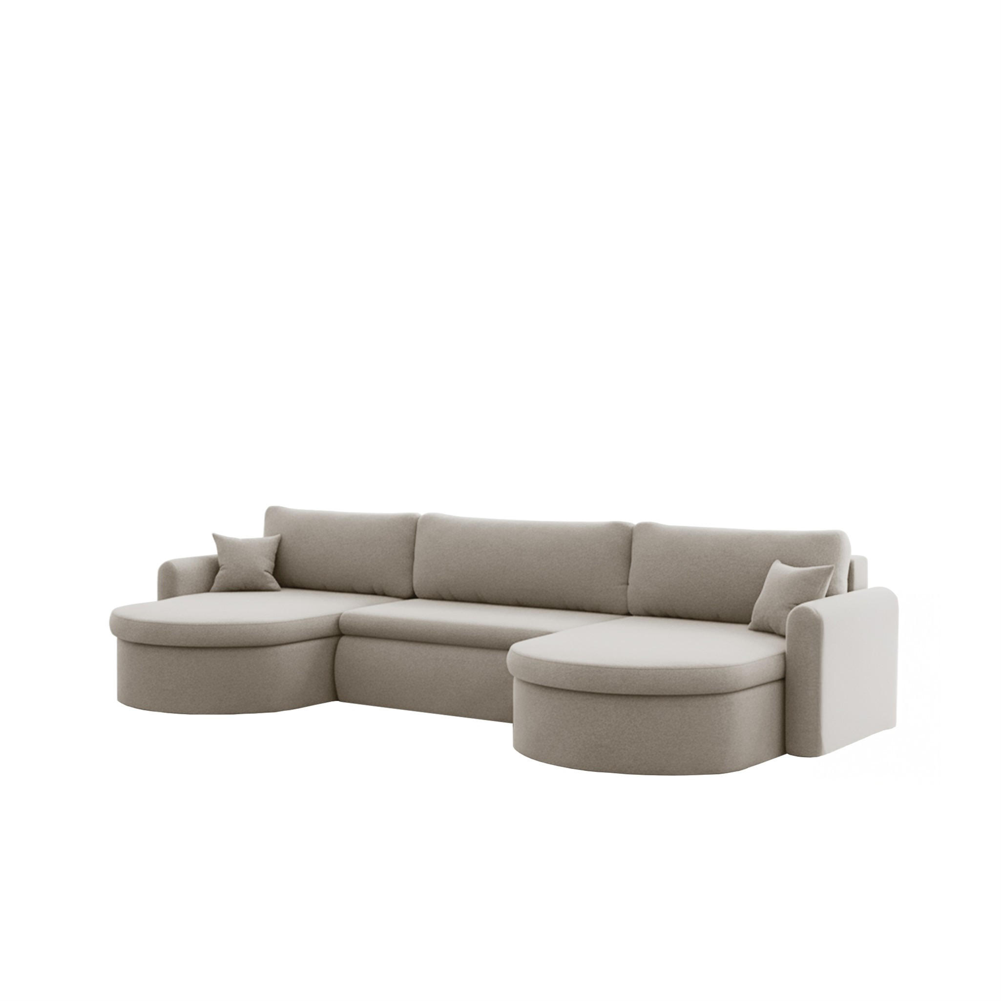 WOHNLANDSCHAFT Feliz In Faro - Beige, Holzwerkstoff/Textil (350/83/160cm) - Fun Möbel