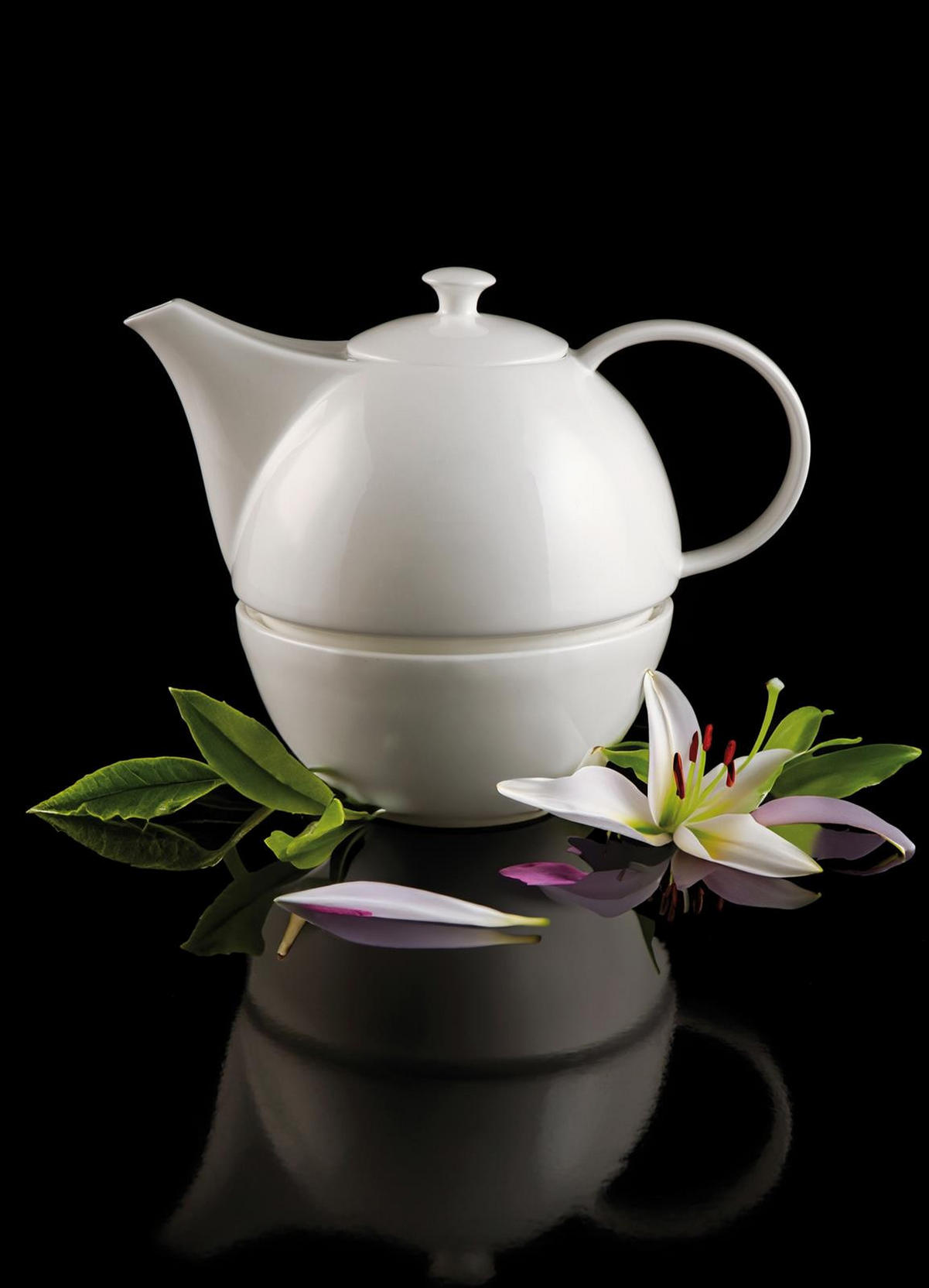 TEEKANNE MIT STÖVCHEN TableWare weiß 1,2 l - Weiß, Keramik (1.2L) - Goebel