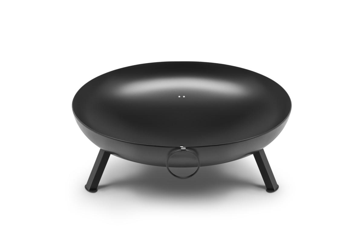 FEUERSCHALE BOMBE Schwarz Ø 64,5 cm 15 kg aus Stahl 3 mm pulverbeschichtet - Schwarz, Metall (64.5/30/64.5cm) - The Favilla