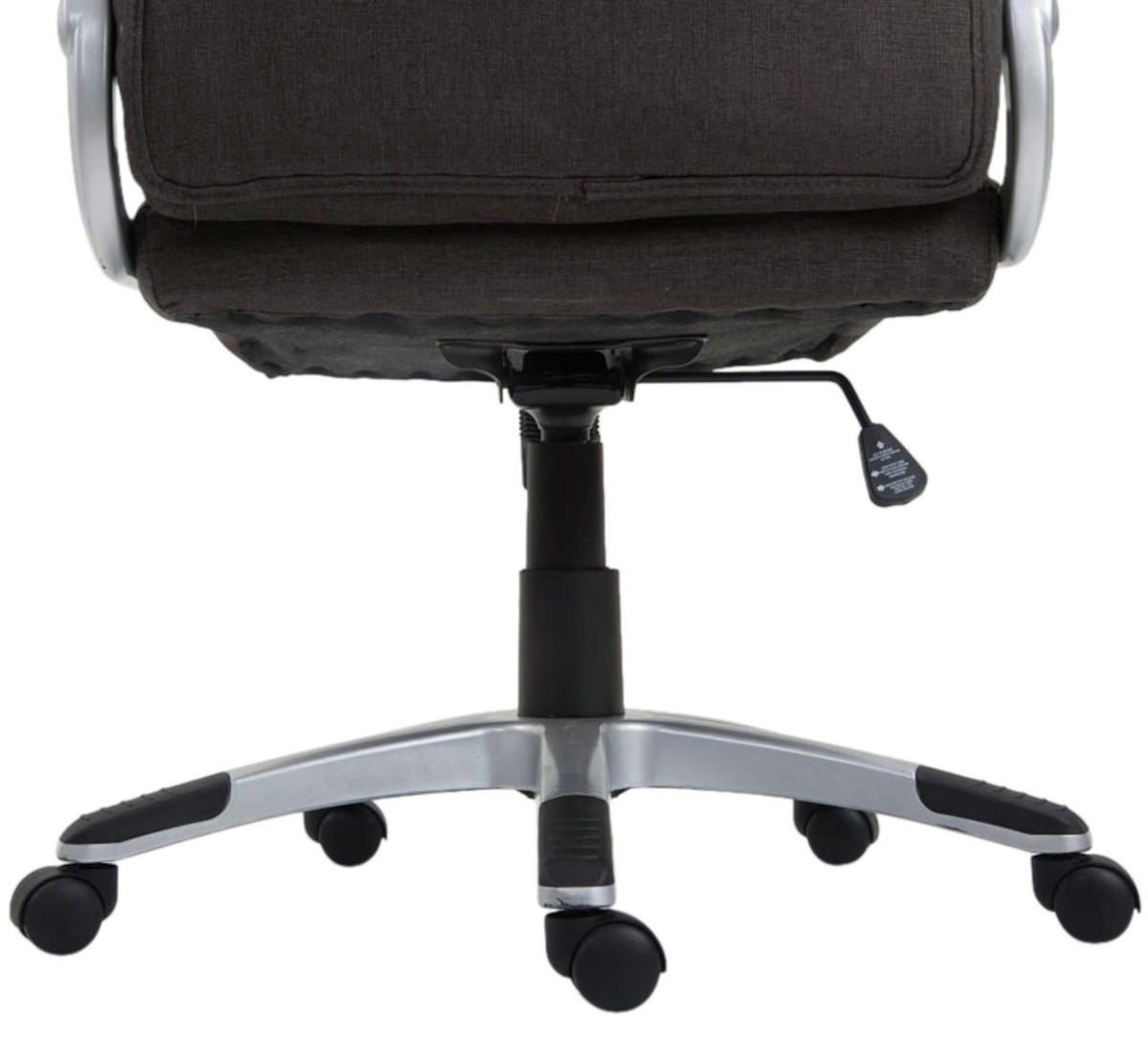 CHEFSESSEL Stoff dunkelgrau - Dunkelgrau/Grau, Kunststoff/Textil (65/109/73cm) - CLP