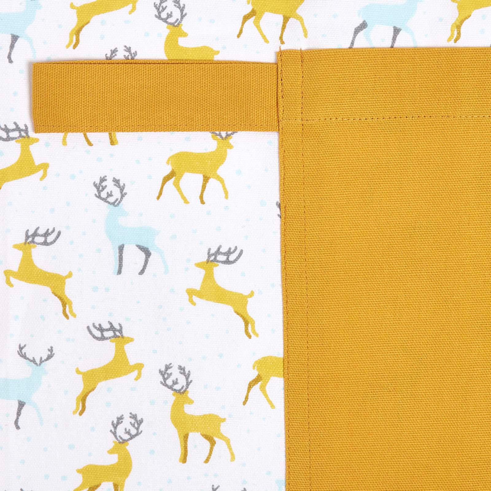 WEIHNACHTSSCHÜRZE Majestätischer Hirsch, 100% Baumwolle - Gelb, Textil (80/85cm) - Homescapes