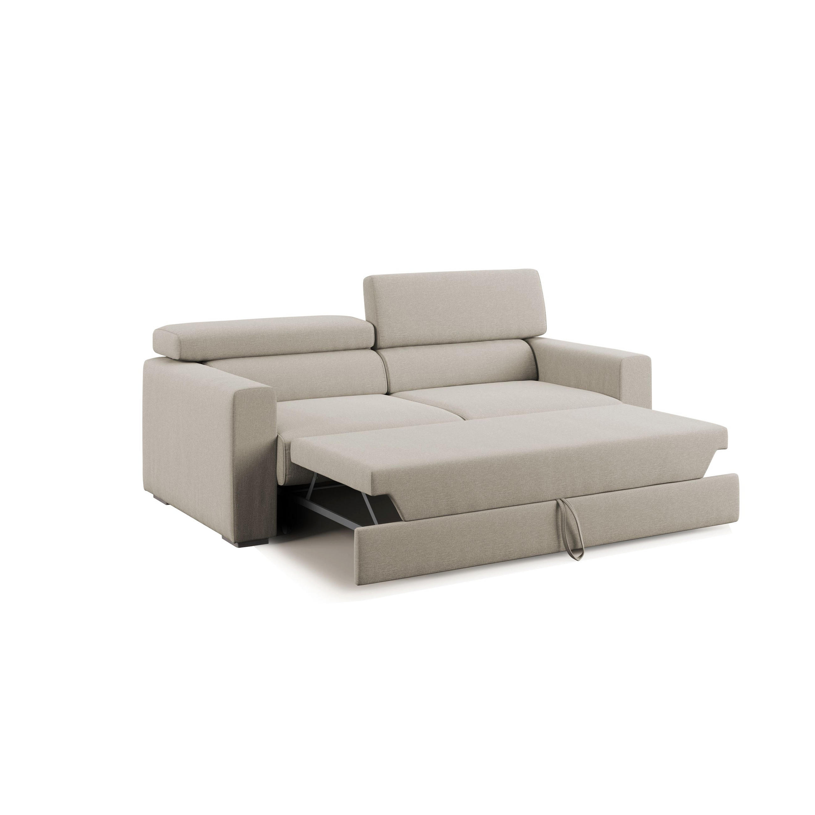LINEARSOFA Dylan - Creme, Textil (188/89/100cm) - Divani.store