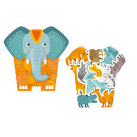 HOLZPUZZLE 2in1 Elefant, ab 3 Jahre - Multicolor, Naturmaterialien (15.5/5/23.5cm) - Haba
