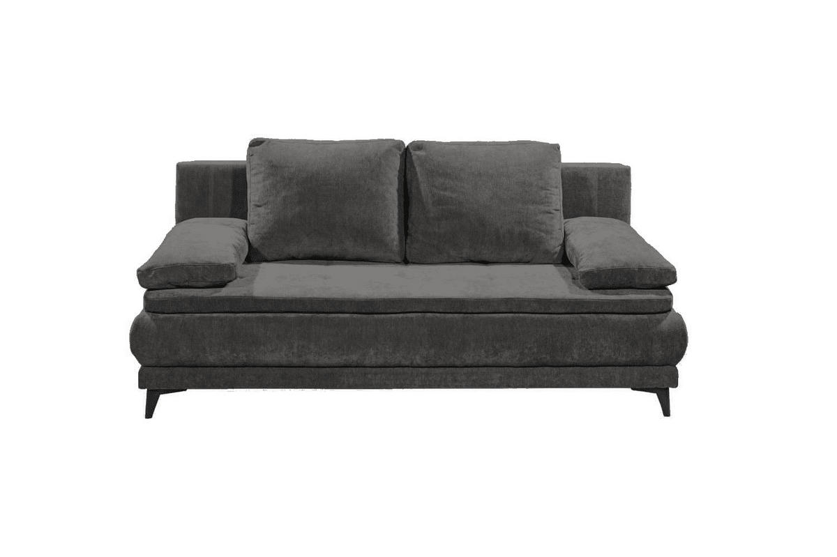 SCHLAFSOFA mit Bettkasten und Schlaffunktion - Anthrazit/Schwarz, Holz/Kunststoff (210/96/106cm) - ed exciting design