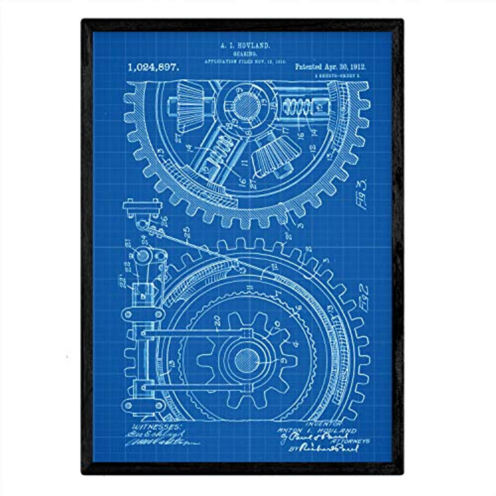 Nacnic Poster Blau 29.7x5x42 cm
