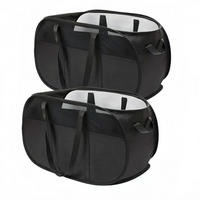 WÄSCHEKORB 2er-Pack faltbar 65 Liter Schwarz - Schwarz, Textil (35/33/58cm)