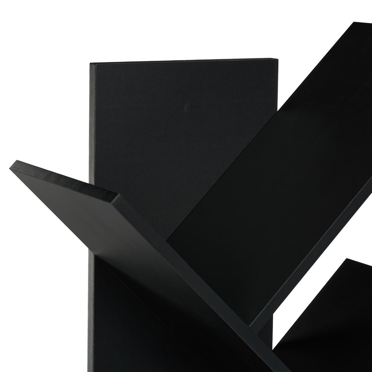 BÜCHERREGAL - Schwarz, Holzwerkstoff (51/138/25cm) - Relaxdays