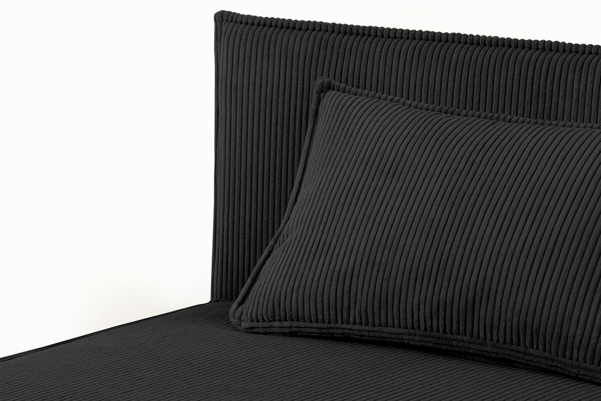 JUGENDBETT ROTI Einzelbett mit Bettkasten, 90x200cm, Bett mit Bonellmatratze, mit Rückenlehne - Schwarz, Holz/Holzwerkstoff (92/200cm) - KONSIMO®