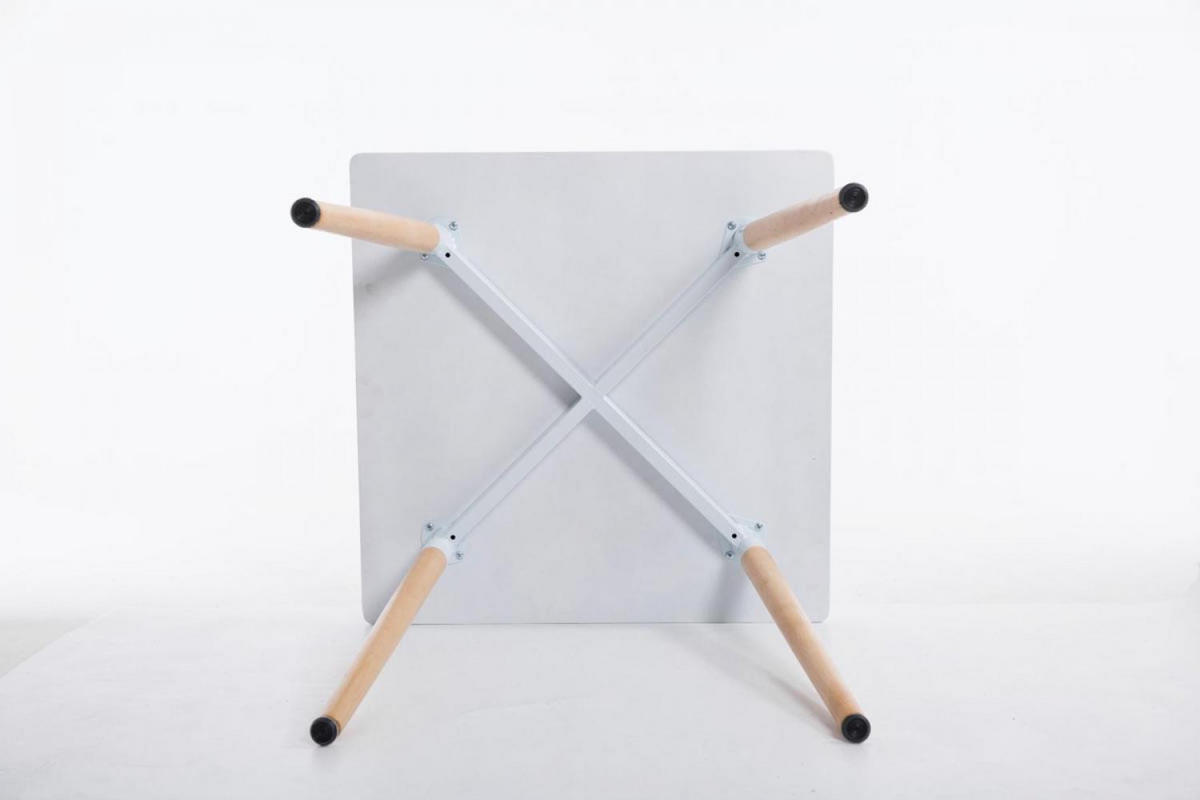 KONSOLENTISCH eckig 80/80/75 cm Holz natura - Eukalyptusholzfarben, Holz (80/80/75cm) - CLP