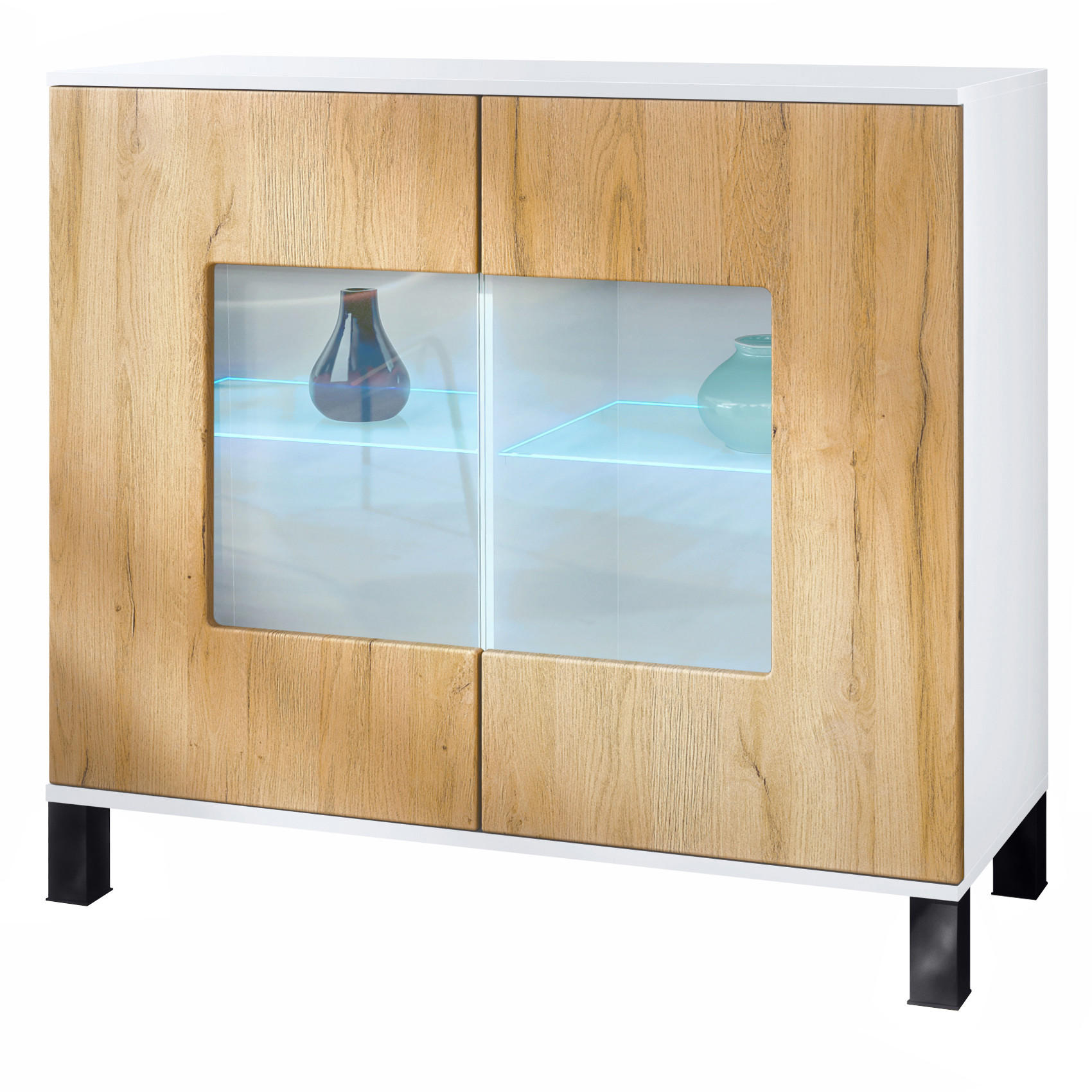 KOMMODE Grömitz Eiche Natur - Eichefarben, Holzwerkstoff (92.5/84.5/35cm) - Vladon