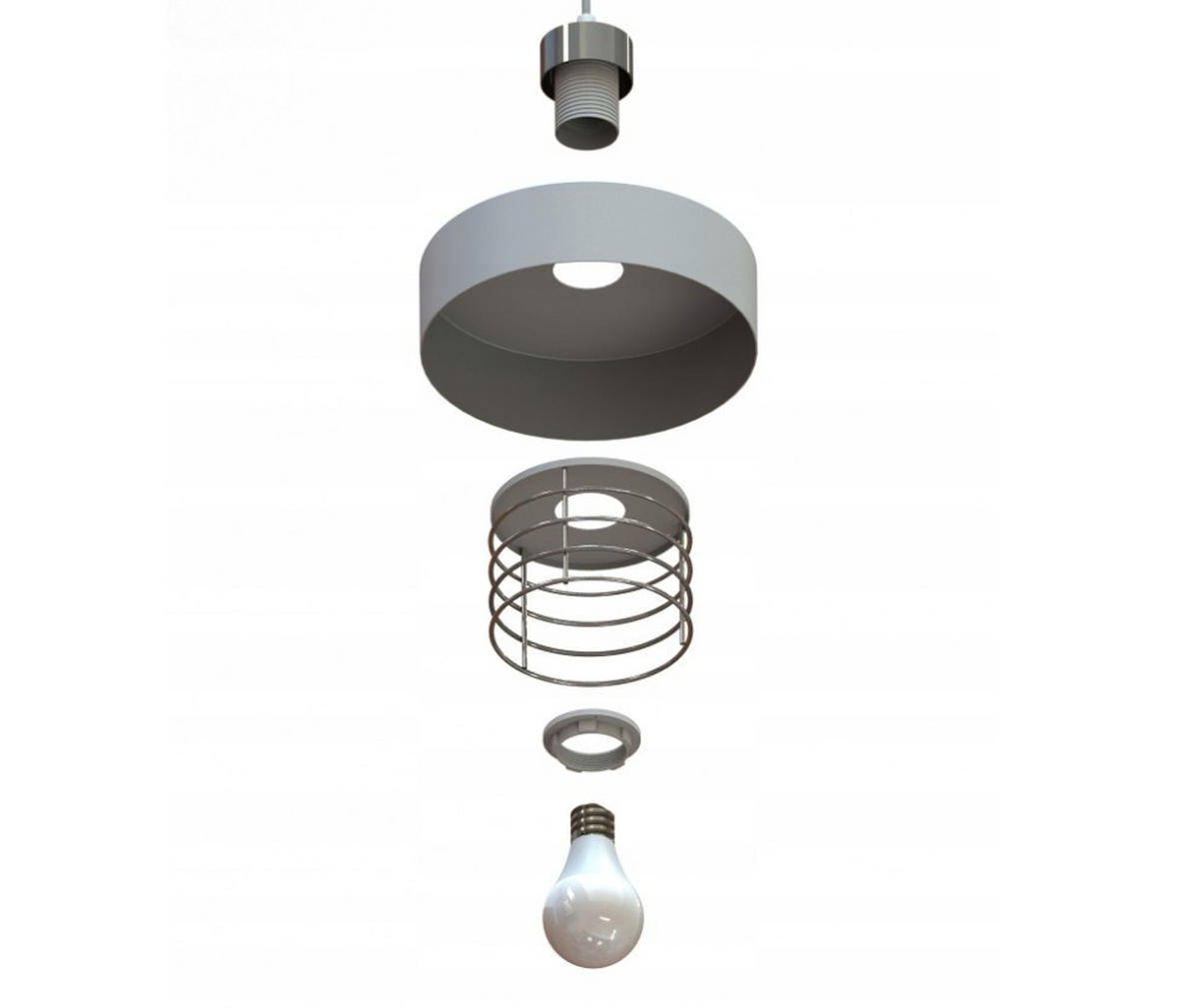PENDELLEUCHTE ECRU - Beige/Goldfarben, Metall (30/30/100cm) - kiki design