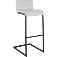 BARHOCKER New Orleans Kunstleder B weiß - Schwarz/Weiß, Kunststoff/Metall (40/96/50cm) - TPFLiving