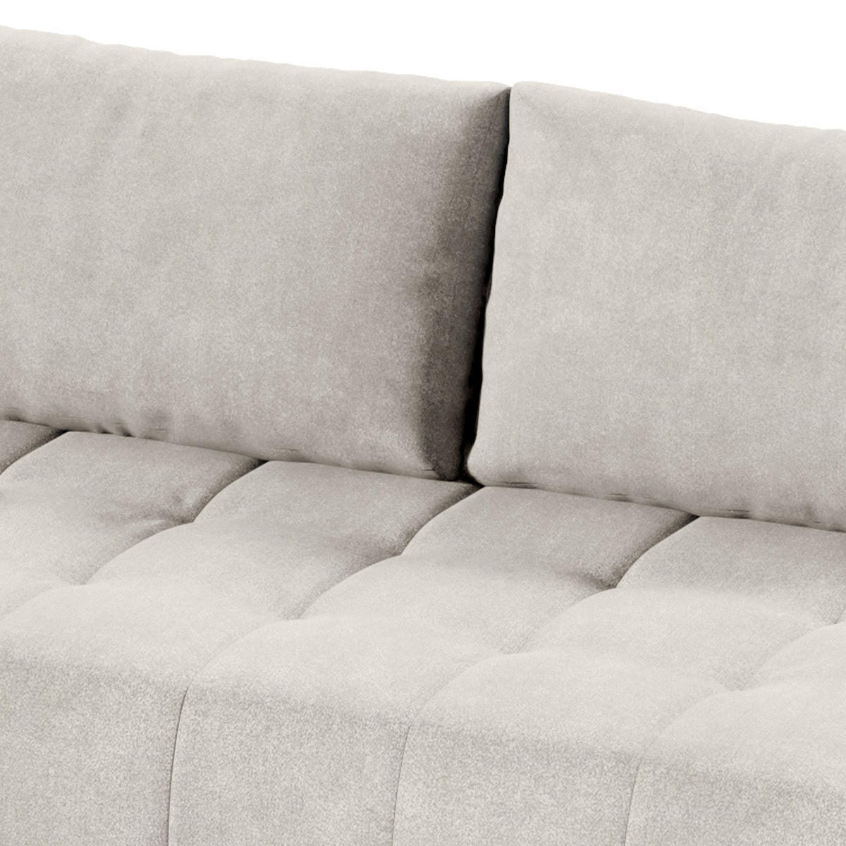 ECKSOFA Jonas 4 Sitzplätze Cremeweiß - Grün, Holzwerkstoff (265/185cm) - Petits-meubles