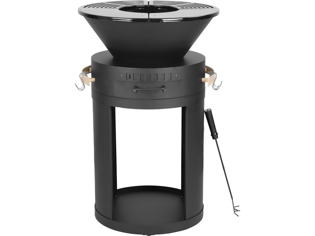 HOLZKOHLENGRILL cesar Schwarz - Schwarz, Metall (49/92/49cm) - Habitat Garten