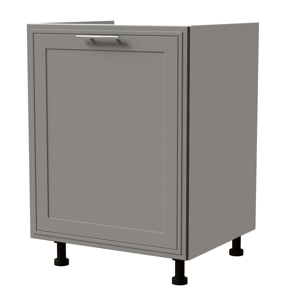 SPÜLENUNTERSCHRANK Salo D1ZA/60 Weiß / Dust Grey Matt 60 / 50 / 82cm - REJS Vollauszug - Weiß/Grau, Holz/Holzwerkstoff (60/82/50cm) - Feldmann-Wohnen