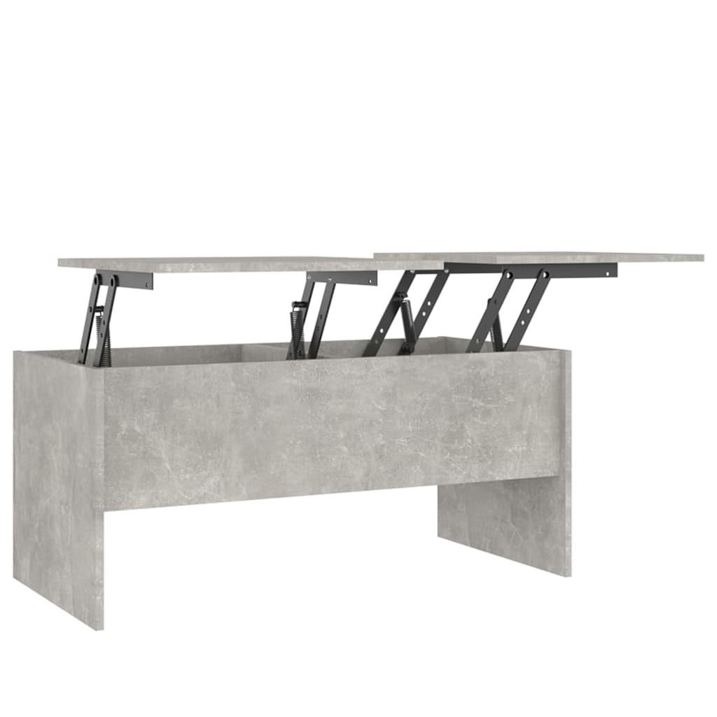 COUCHTISCH Betongrau 102x50,5x46,5 cm Holzwerkstoff - Grau, Holzwerkstoff (102/50.5/46.5cm) - furnicato