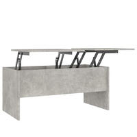 COUCHTISCH Betongrau 102x50,5x46,5 cm Holzwerkstoff - Grau, Holzwerkstoff (102/50.5/46.5cm) - furnicato