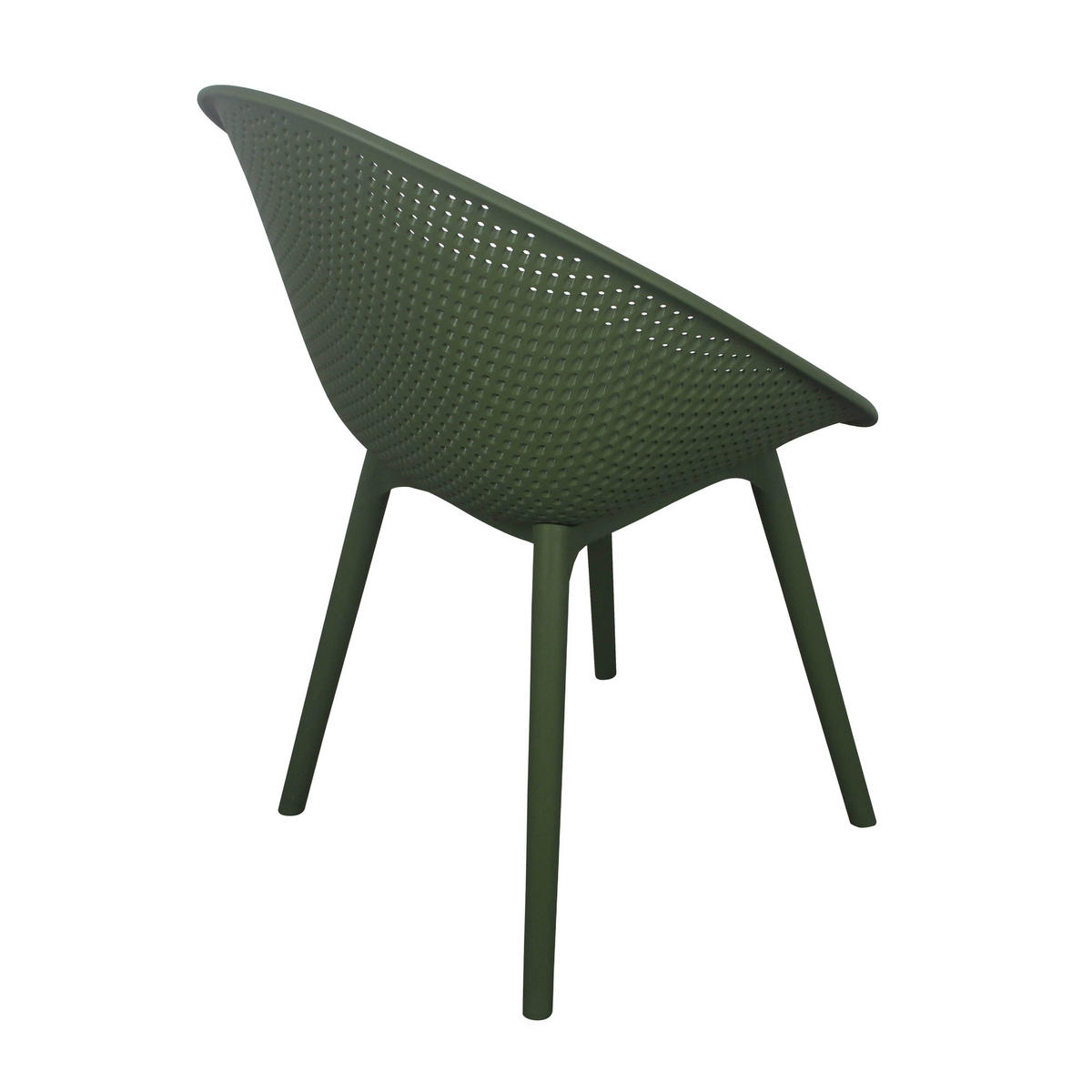 GARTENSTUHL 4-tlg., Grün - Grün, Kunststoff (59/59cm) - Oviala