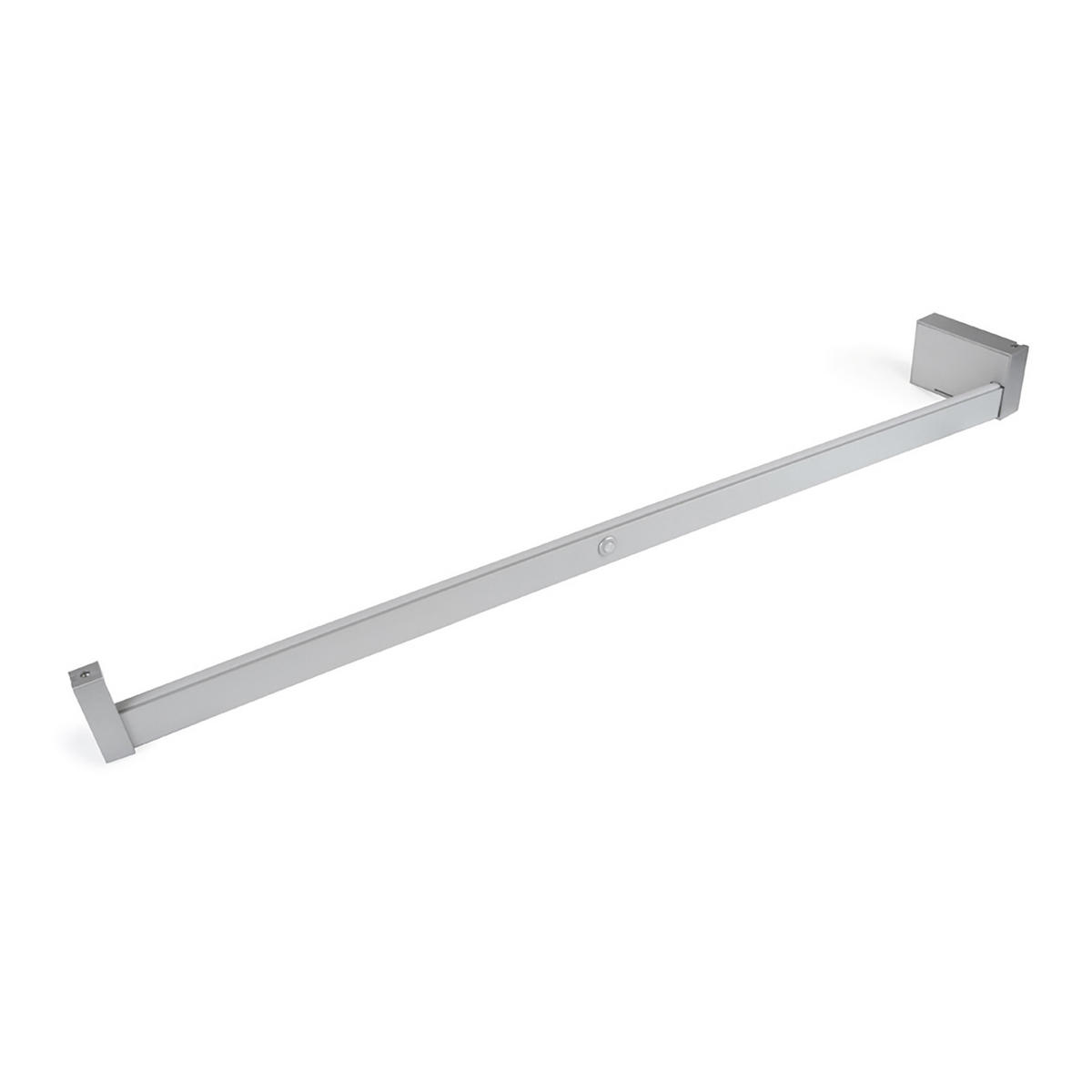 GARDEROBENSTANGE mit LED-Licht Castor, mit abnehmbarer Batterie und Bewegungssensor, L1.008mm, Kunststoff und Aluminium, Grau Metallic - Dunkelgrau, Kunststoff (10.5/7/100.8cm) - EMUCA