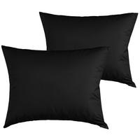 KISSENBEZUG 80x80 cm aus 100% Mikrofaser, Kissenhülle Schwarz Einfarbig - Schwarz, Textil (80/80cm) - Carpe Sonno