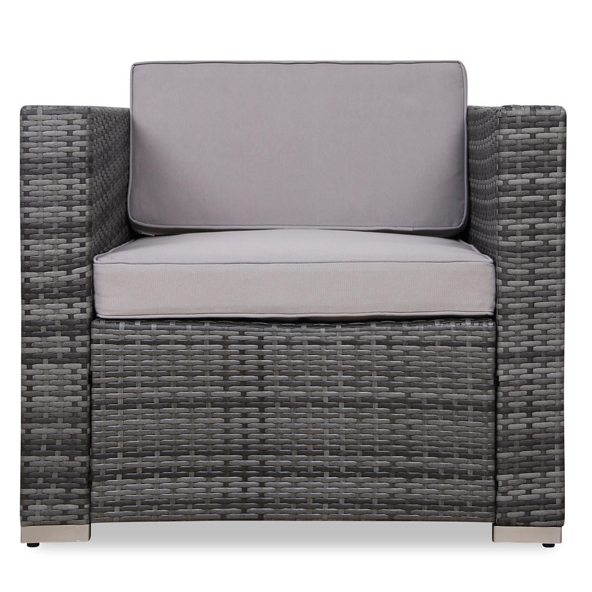 RATTANSESSEL CALIFORNIA/LUGANO Grau - Grau, Kunststoff (75/64/80cm) - SVITA