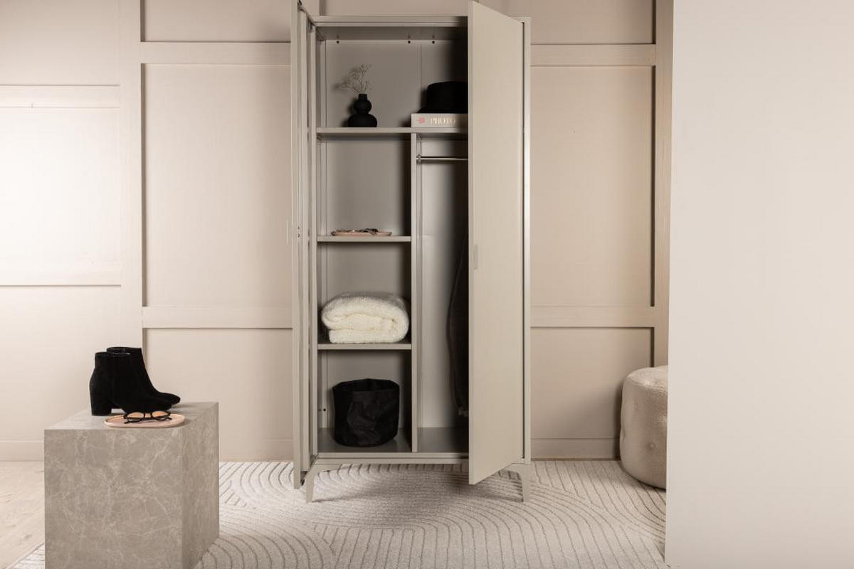 KLEIDERSCHRANK, Piring, Beige, Stahl, 85 x 45 x 183 cm - Beige, Metall (85/183/45cm) - ebuy24