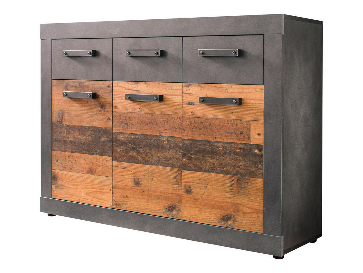 KOMMODE Grau - Grau, Holzwerkstoff (117/86/37cm) - ebuy24