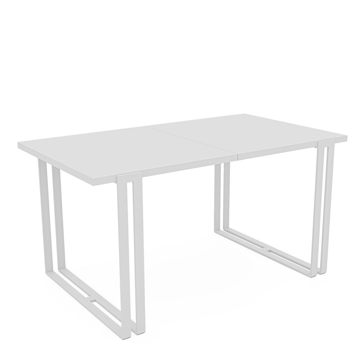 TISCH ausziehbar aus MDF, Weiß - Weiß, Holzwerkstoff (160/80/76cm) - Idohome