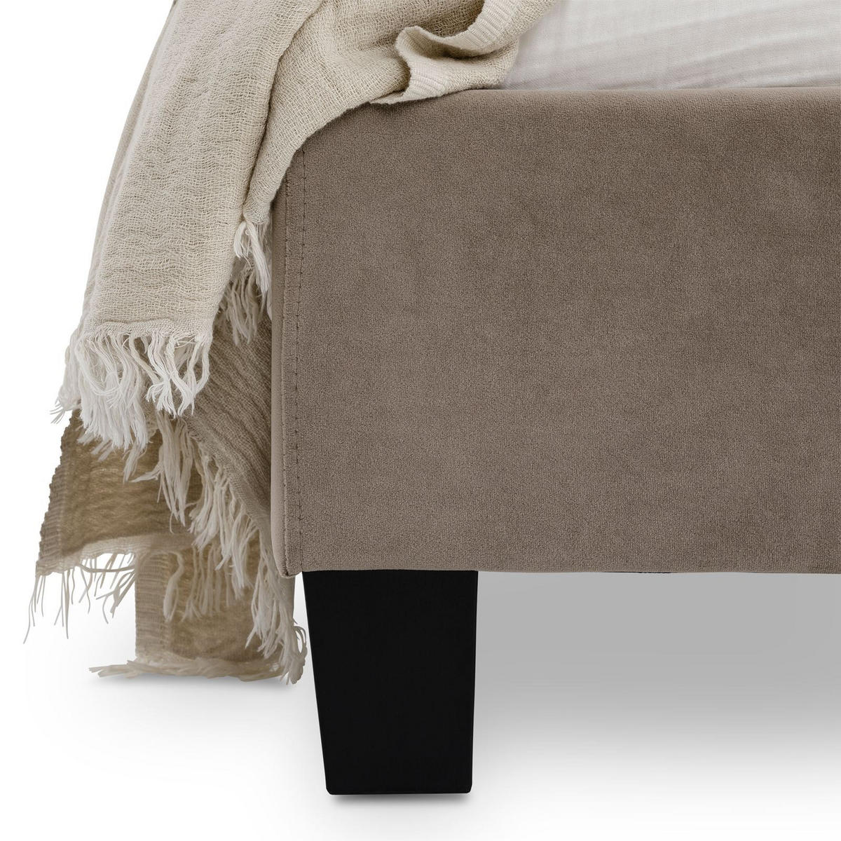 POLSTERBETT LASHIO 120x200 cm - Greige, Textil (120/200cm) - IDIMEX