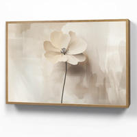 NÁSTĚNNÁ LAMPA S AKUMULÁTOREM Květina - béžová - barva - stín 100x70 cm - béžová, kompozitní dřevo (100/70/8cm) - OnlyWow