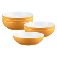 FOODBOWLS Liberty Pure Colors Mango Orange ø 25 cm 6er Set - Orange, Keramik (25.4cm) - Seltmann Weiden