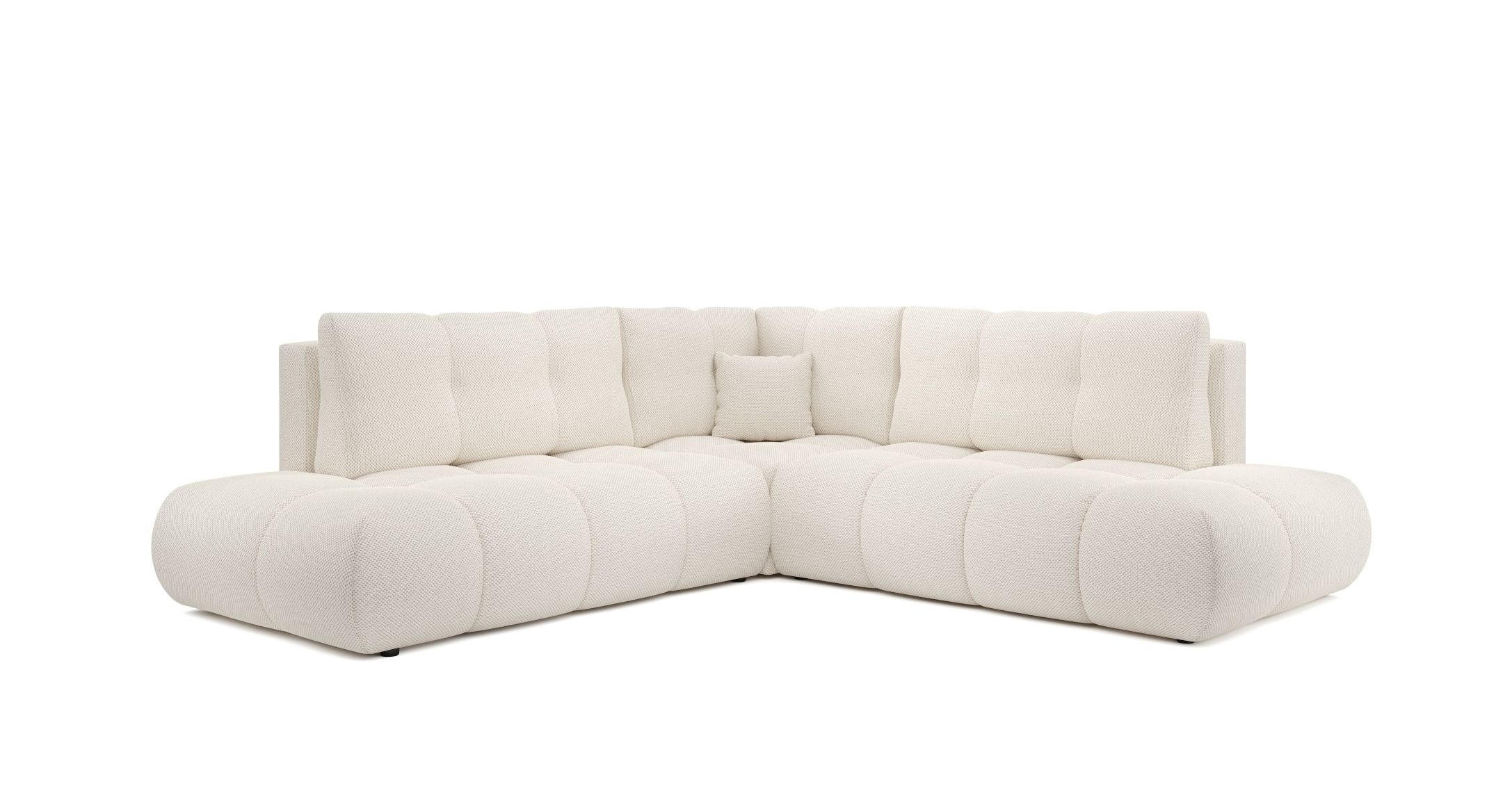 ECKSOFA Ecru SOHI Curio 02 Ausziehbar Mit Schlaffunktion - Ecru, Textil (266.5/266.5cm) - Sepro Meble