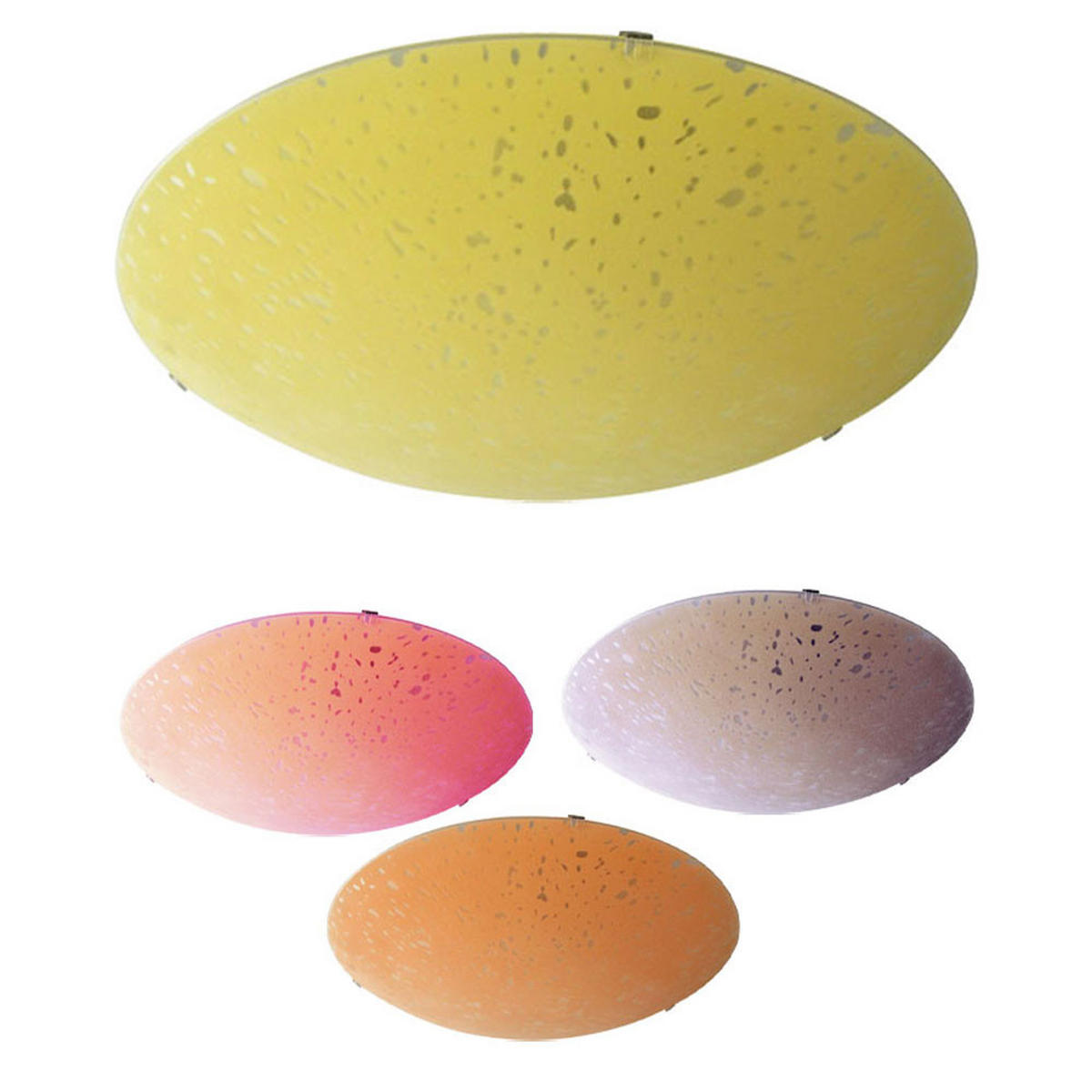 LED DECKENLEUCHTE Gelb RGB Design - Gelb, Glas (39.5/39.5/8cm)