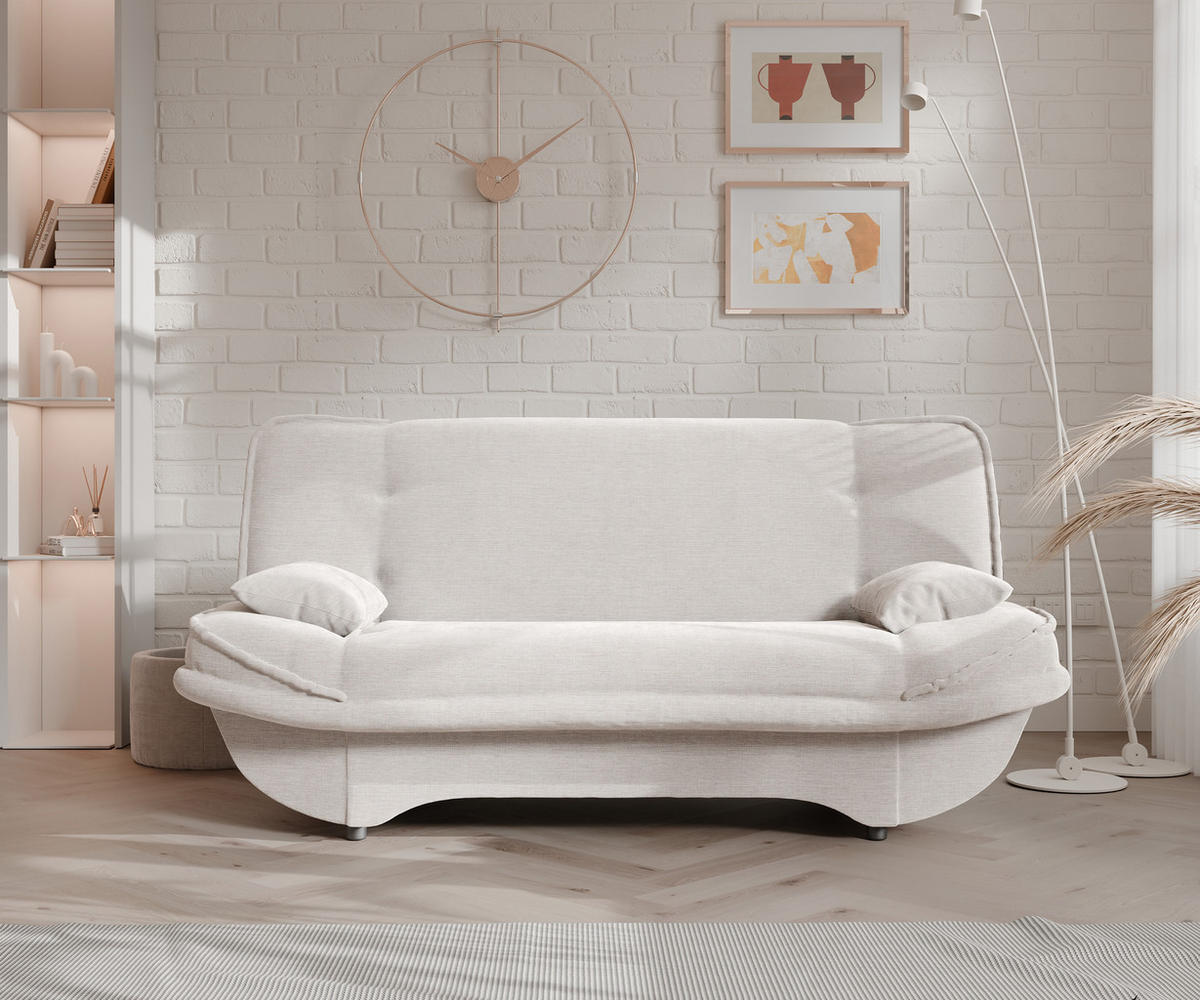 SCHLAFSOFA ORLIN mit Bettkasten Beige - Beige, Holzwerkstoff/Kunststoff (200/85/90cm) - Idohome