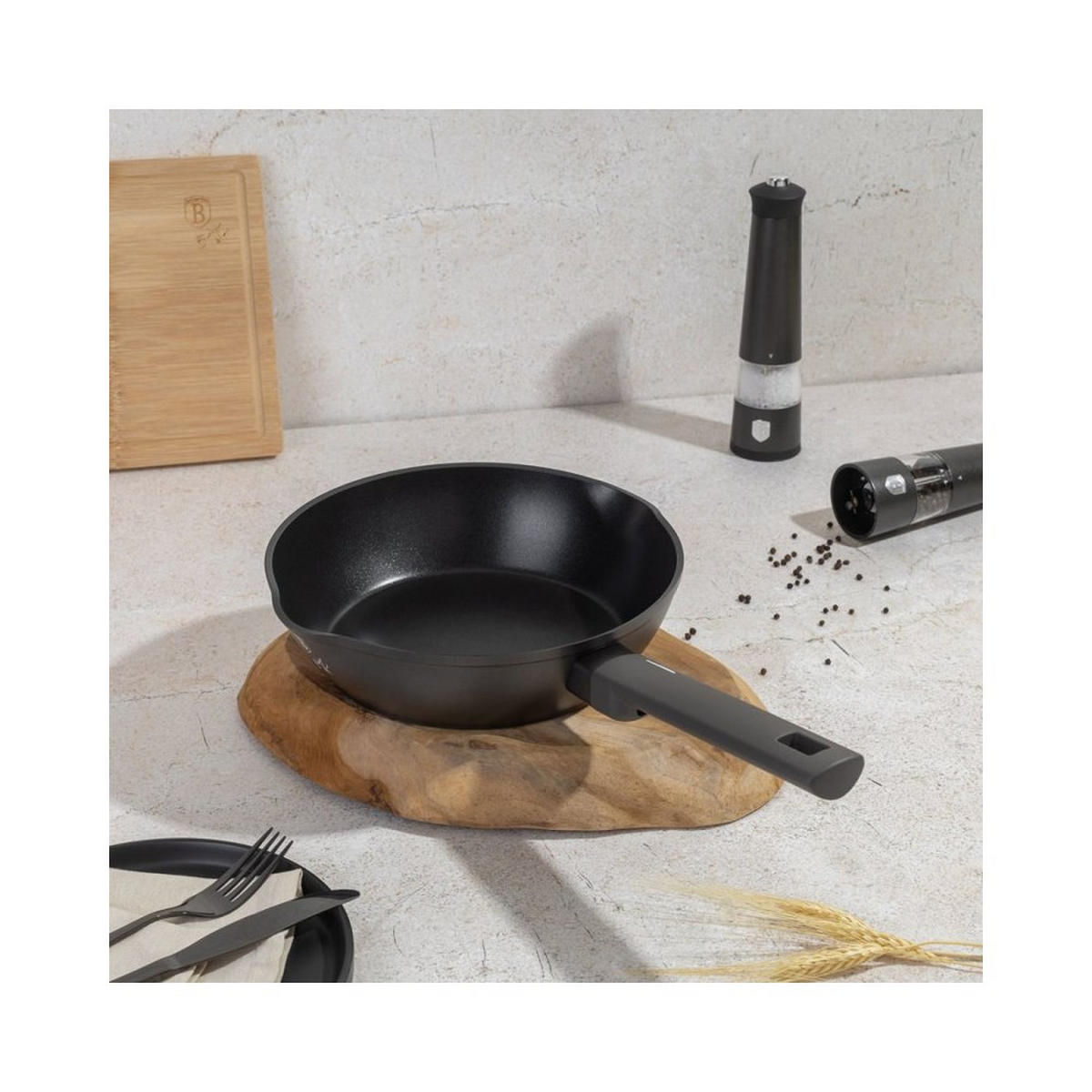 BRATPFANNE 24cm Bh-8120 55954 - Schwarz, Metall (24cm) - Berlinger Haus