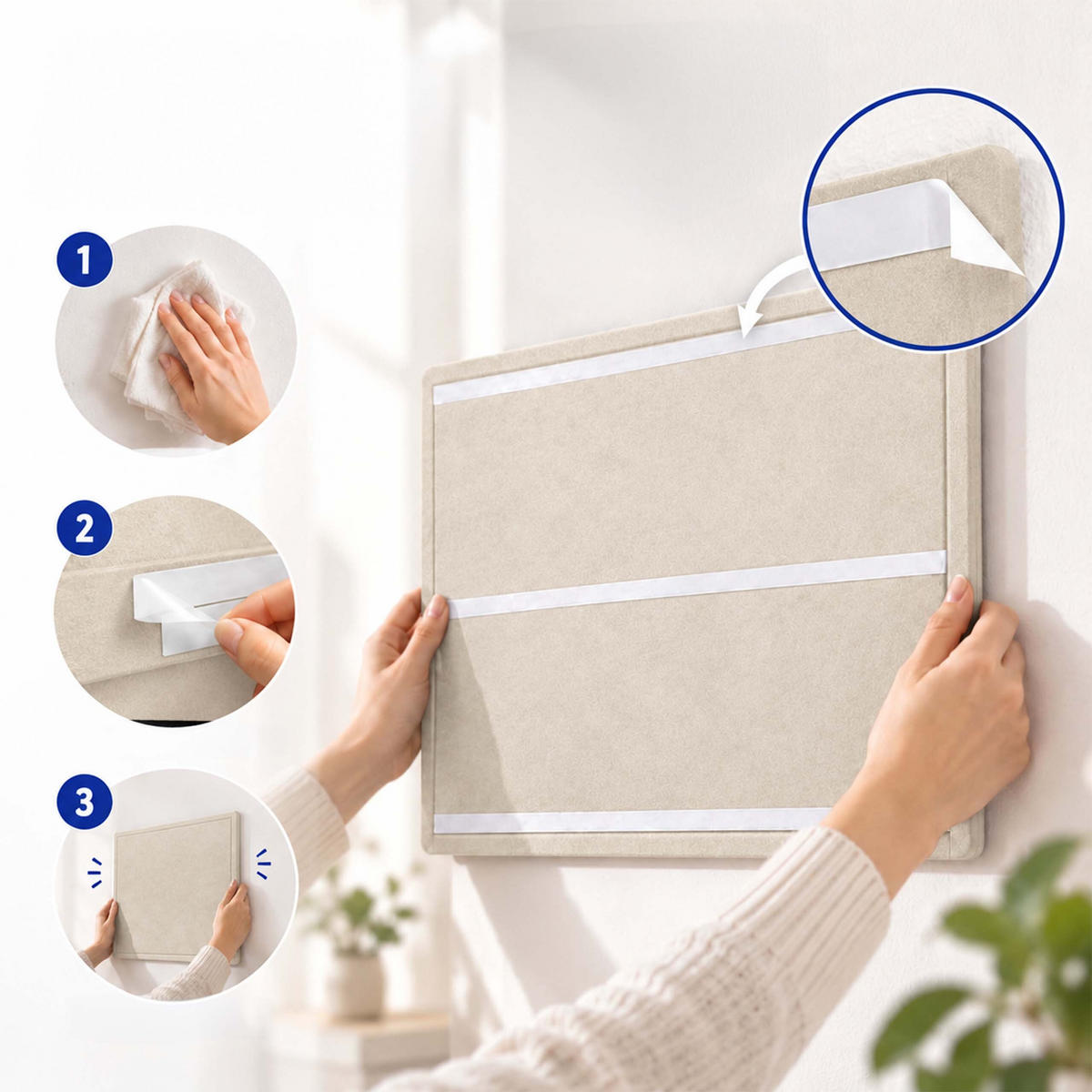 PINNWAND Creme Filz faltbar 84x59 cm - Creme, Textil (59/84/1cm) - Relaxdays