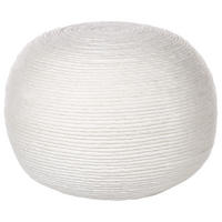 POUF Weiß Takhabi - Weiß, Naturmaterialien (50/35/50cm) - Beliani