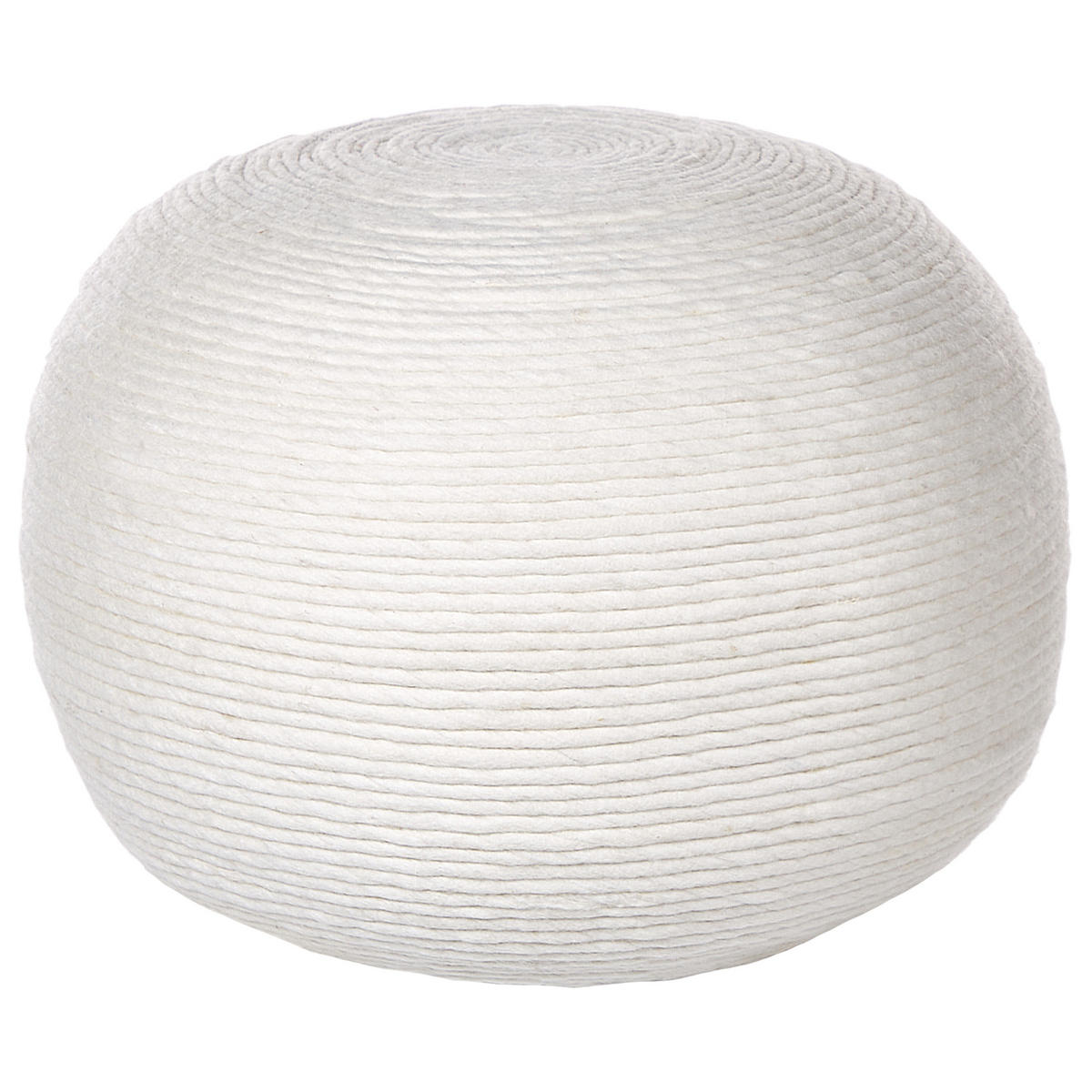POUF Weiß Takhabi - Weiß, Naturmaterialien (50/35/50cm) - Beliani