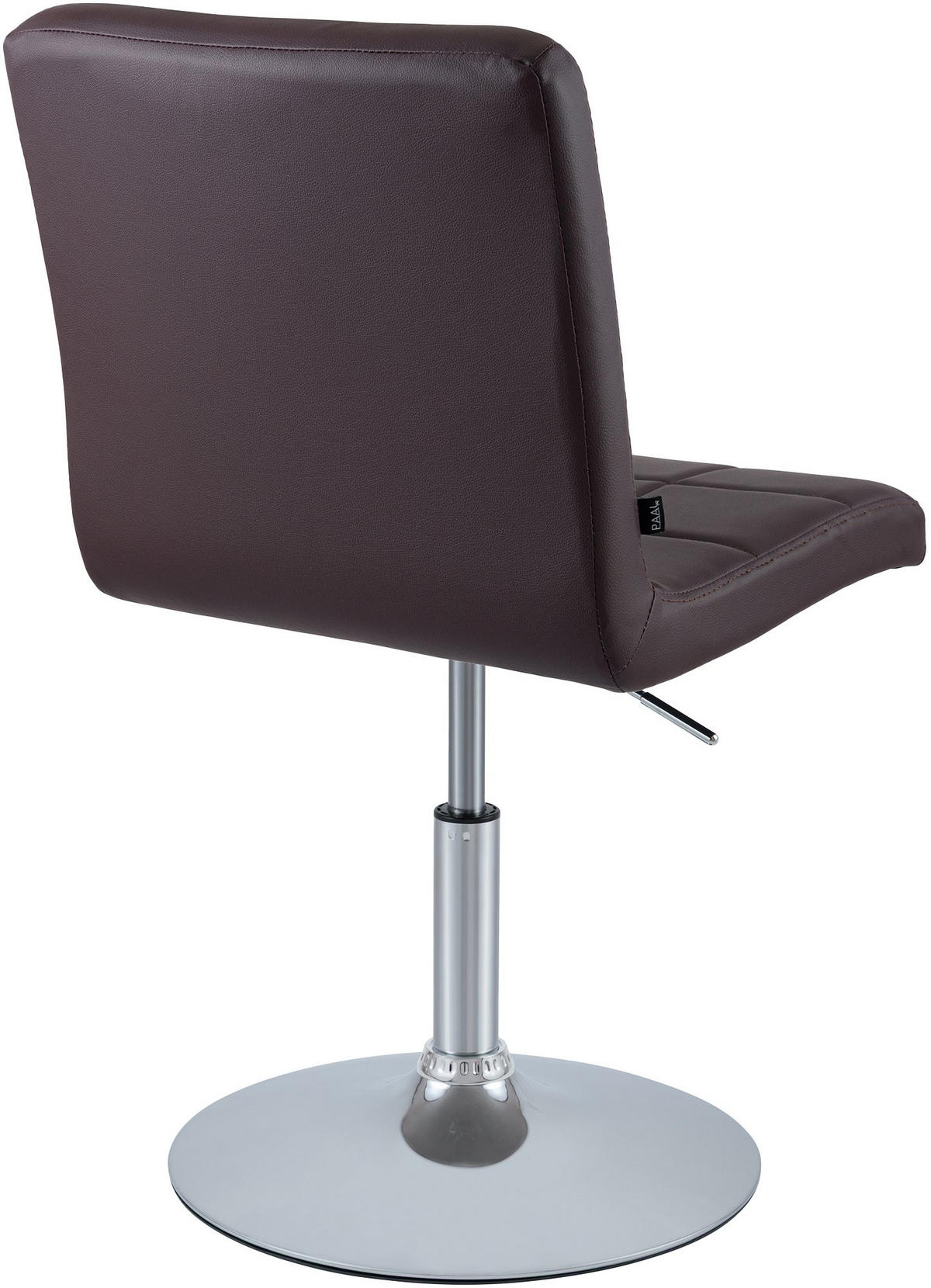 DREHSTUHL Lederlook Braun - Chromfarben/Braun, Textil/Metall (44/81/55cm) - CLP