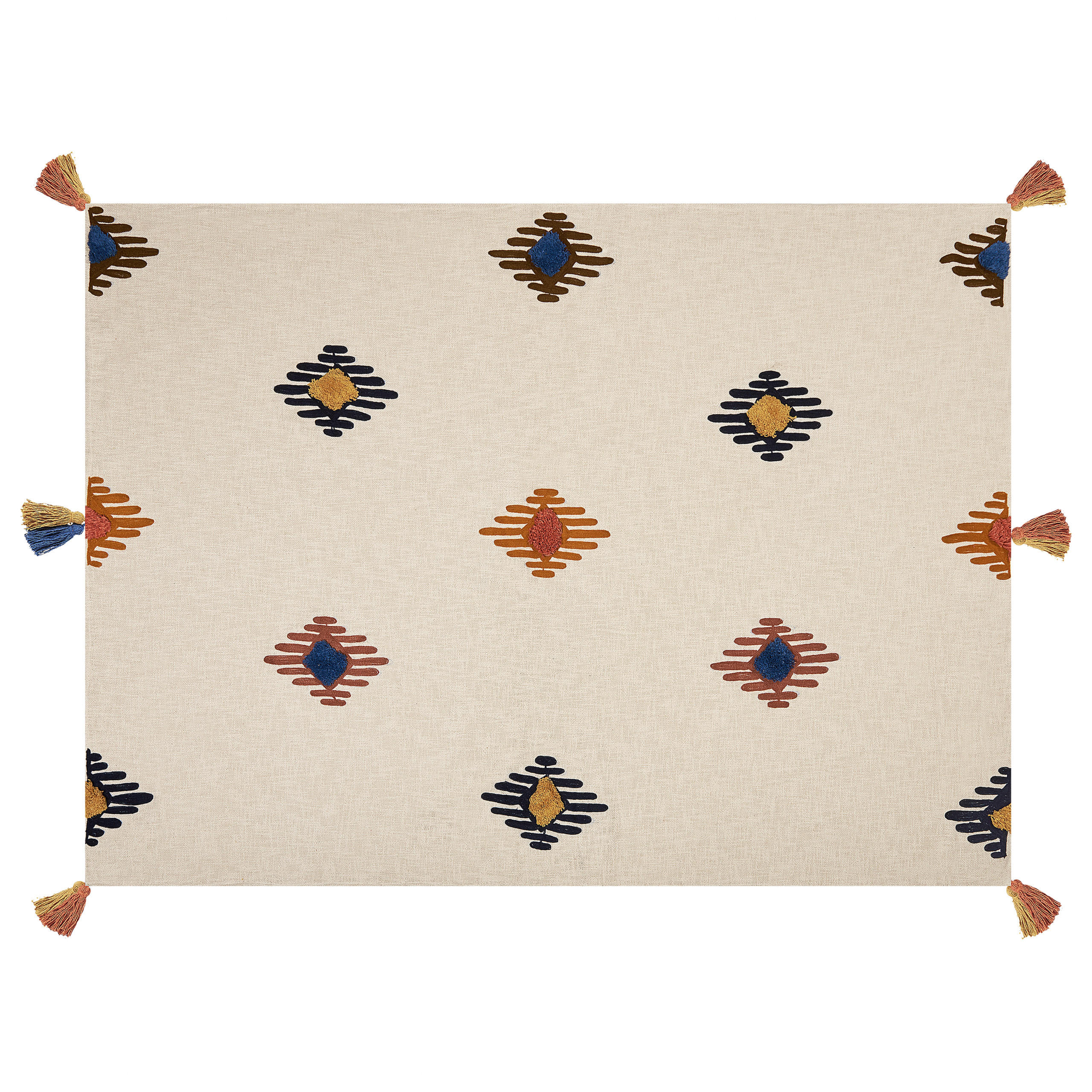 DECKE Bunt Munger 130/180 cm - Multicolor, Naturmaterialien/Textil (130/180cm) - Beliani