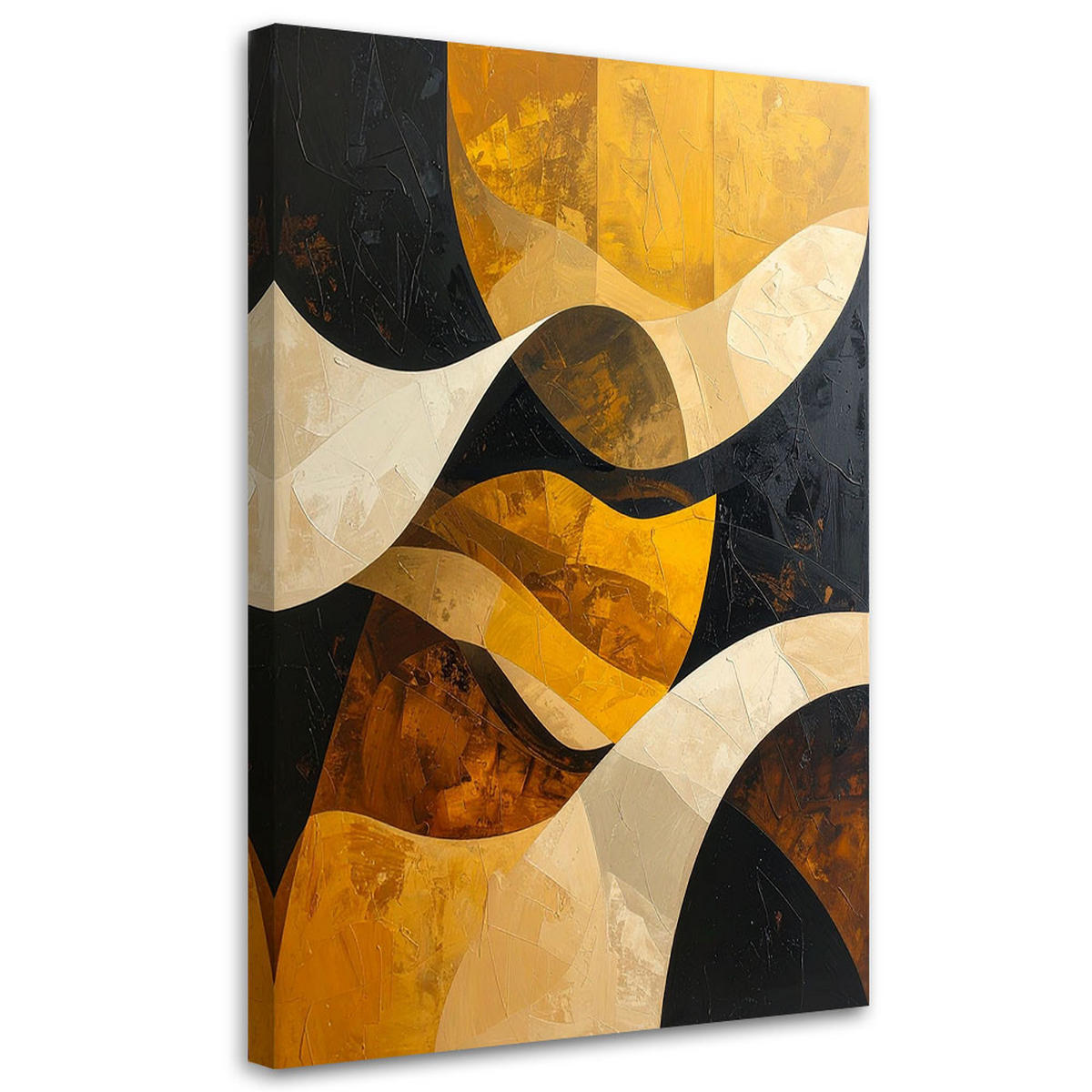 LEINWANDBILD 3D und geometrisch 70x100cm - Gelb, Textil (70/100cm) - Feeby