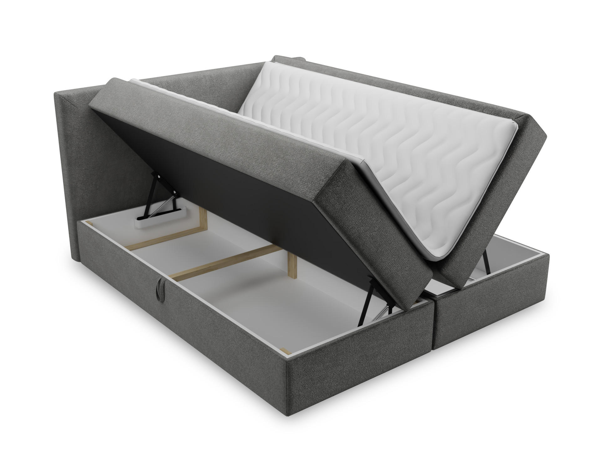 Thumbnail - Sofnet Boxbett, Schwarz, Textil, H3, Rechteckig, 180x200 cm, Schlafzimmer, Betten, Boxspringbetten