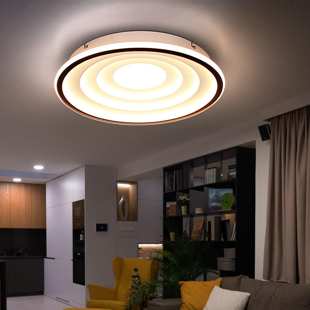 LED DECKENLEUCHTE Metall Weiß - Weiß, Metall (40/40/5.7cm) - Globo Lighting