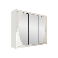 KLEIDERSCHRANK Aston V - Silberfarben/Weiß, Holzwerkstoff/Kunststoff (250/215/58cm) - MIRJAN24