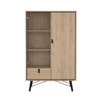 VITRINENSCHRANK, Ry, Eiche, Holzwerkstoff, 102 x 40 x 162 cm - Eichefarben, Holzwerkstoff (102/161.8/40cm) - Calicosy