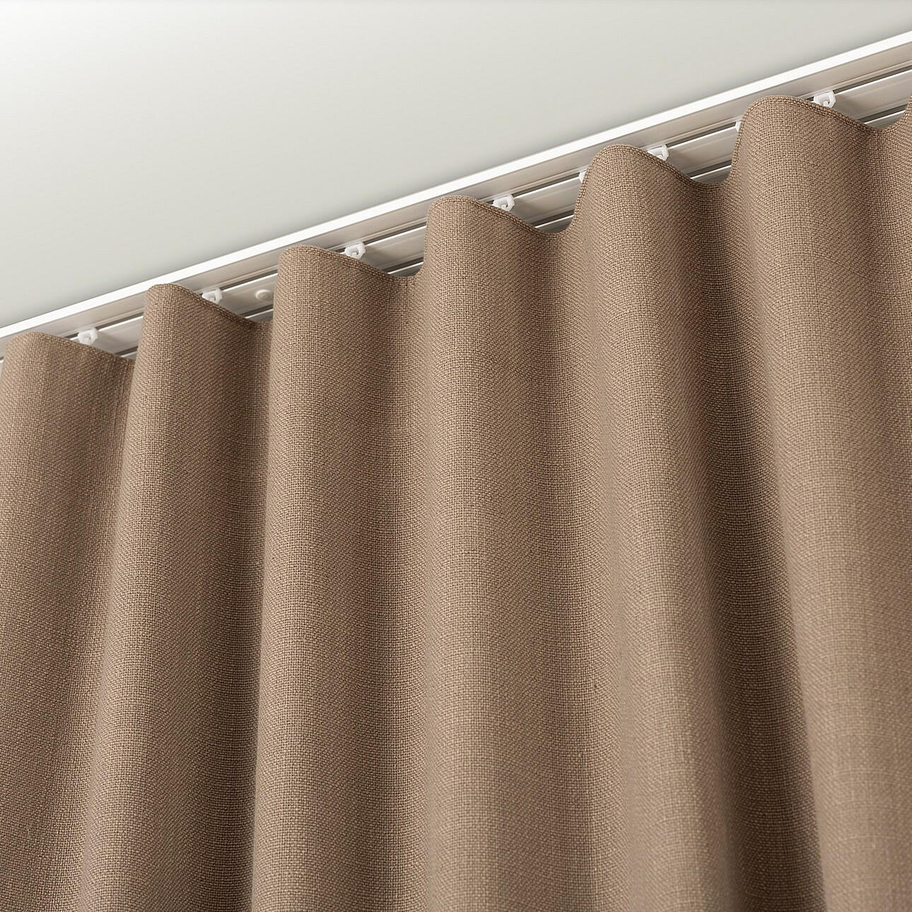 FERTIGVORHANG 140x280cm mocca - Mokka, Textil (140/280cm) - Dekoria