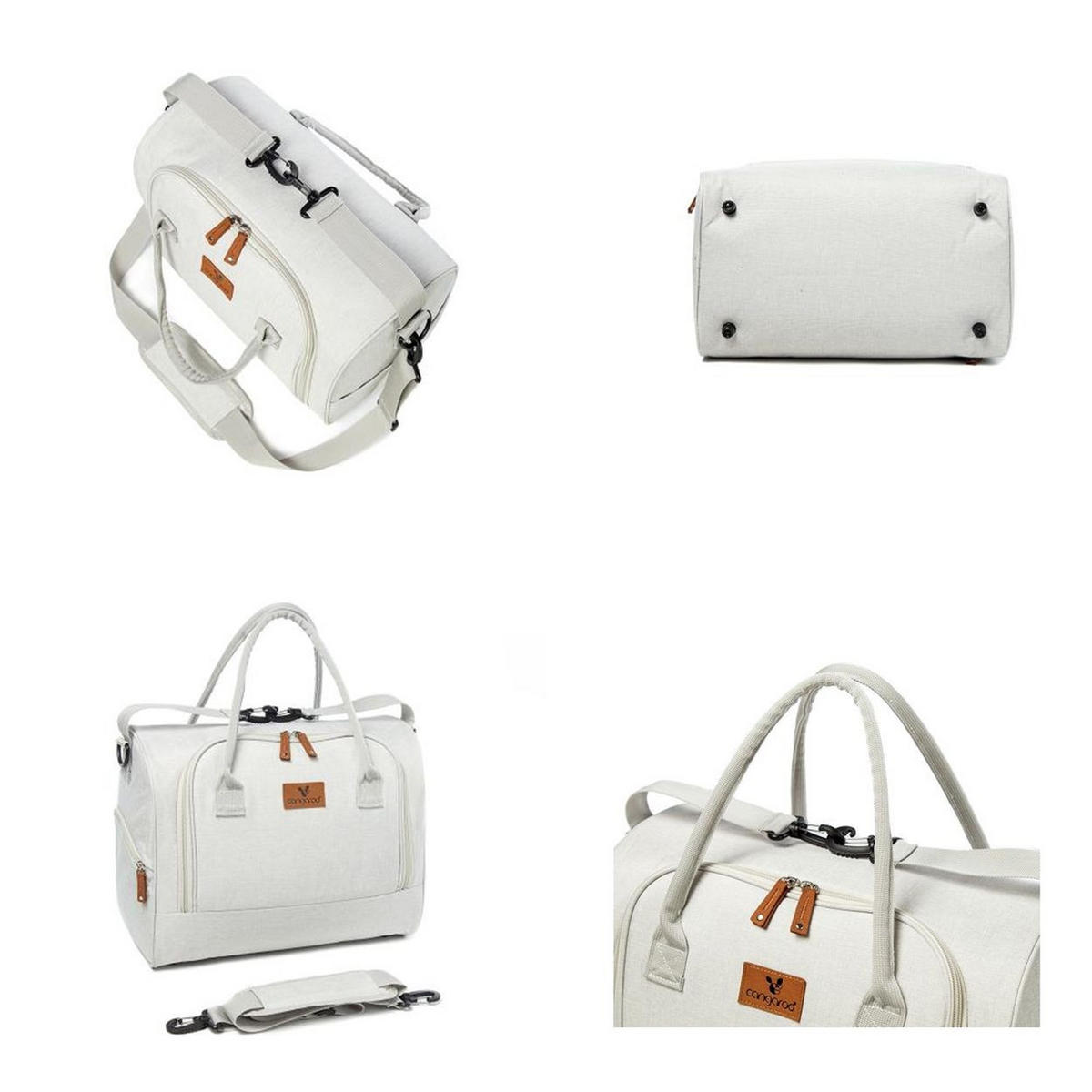 WICKELTASCHE Jossie beige Wickelunterlage, viele Fächer, Tragegriffe, verstellbarer Schultergurt - Beige, Textil (20/28/38cm) - Cangaroo